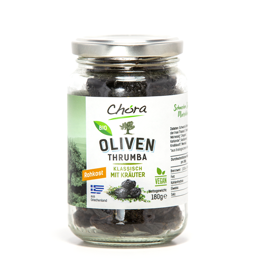 Chora Bio Rohkost Olive Thrumba Kräuter